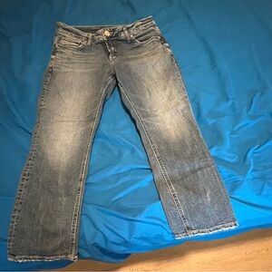 Silver crop jeans Sz 30